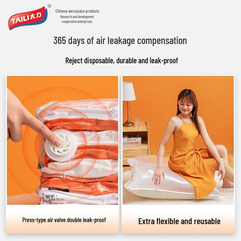Taili Vacuum Compression Bags for Clothes and Quilts - Home Storage Solution.