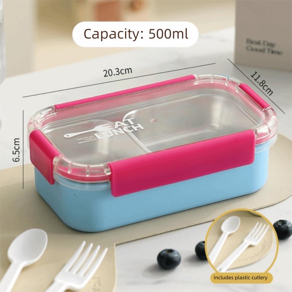 Thermal Insulation Divided Lunch Box 304 Stainless Steel Food Container Bento Box  For Meal Prep