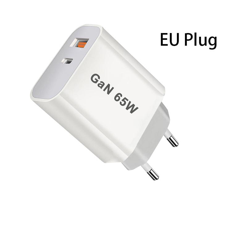 GaN Fast Charging 65W USB Type C Charger EU US UA UK PD 3.0 Quick Charge Wall For Phone Adapter For iPhone 15 Xiaomi Samsung
