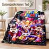 The Amazing Digital Circus Custom Name Flannel Throw Blanket Soft Warm for Sofa Bed Indoor Home Use