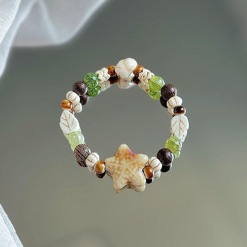 Women's Summer Beaded Ceramic Bracelet: Fade-Resistant Niche Design Gift