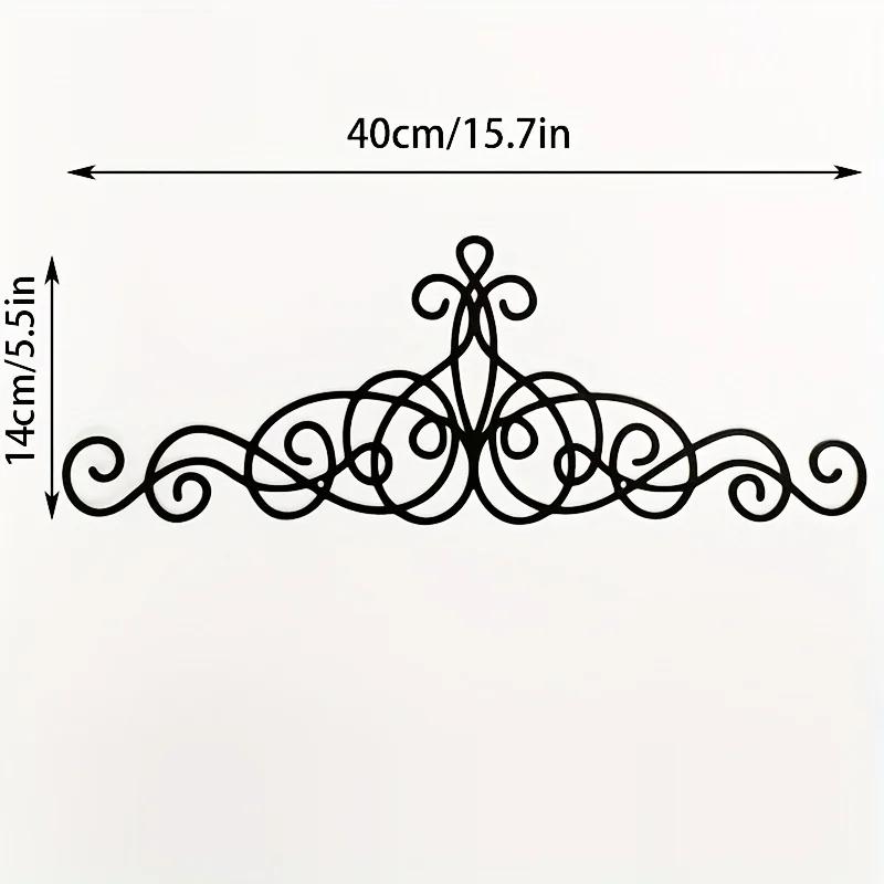 Wall Decor, Metal Traditional Metal Scroll Wall Art Decor, Rustic Iron Wall Medallion Black Metal Scroll Iron Wall Plaque