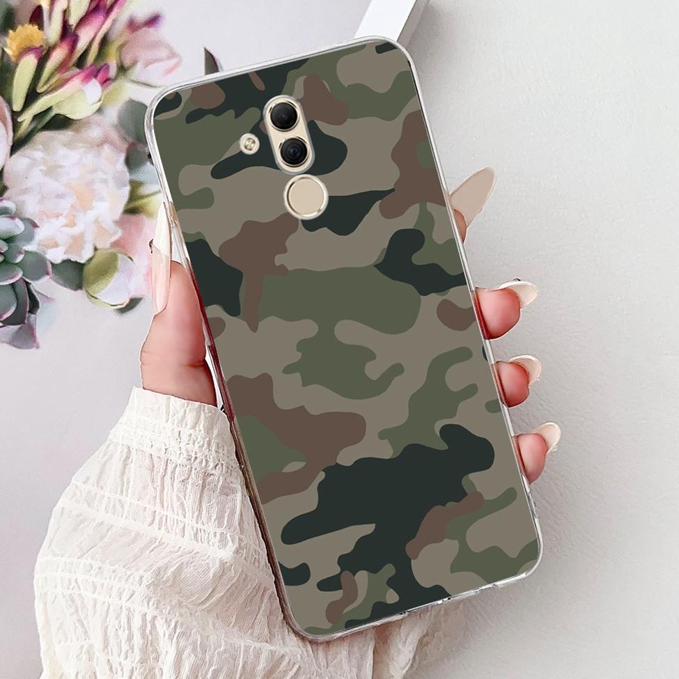Clear For Huawei Mate 20Lite SNE-LX3 INE-LX2 Back Cover For Huawei Mate 20 Lite Case Cute Cartoon Cat Luxury Flowers Funny Funda