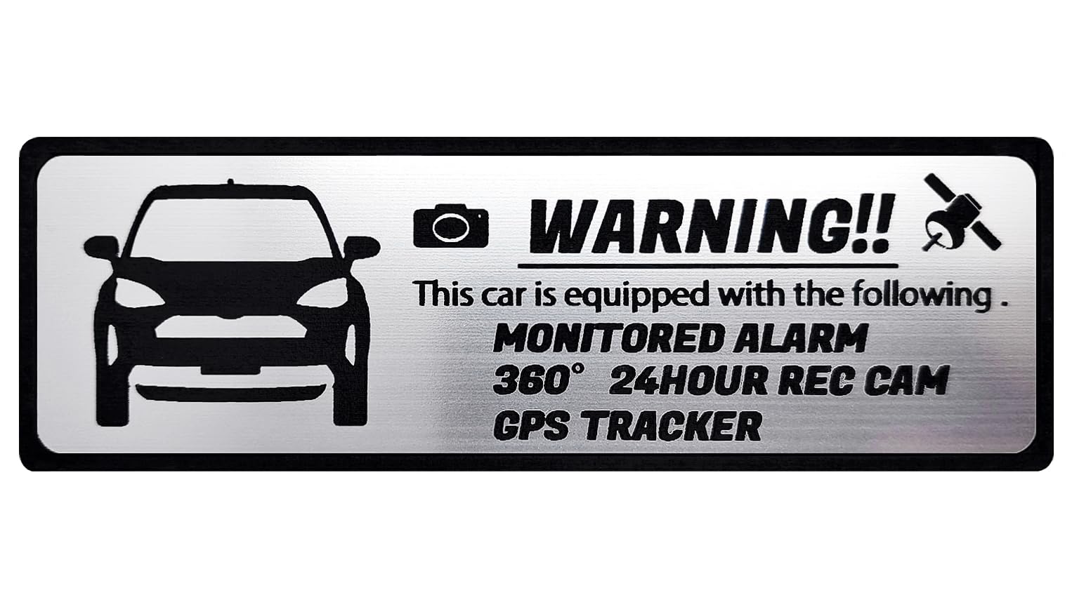 

Honami Works yaris cross Yaris Cross Security Emblem 24 Hour Surveillance Dash Cam GPS Tracker Sticker серебряный