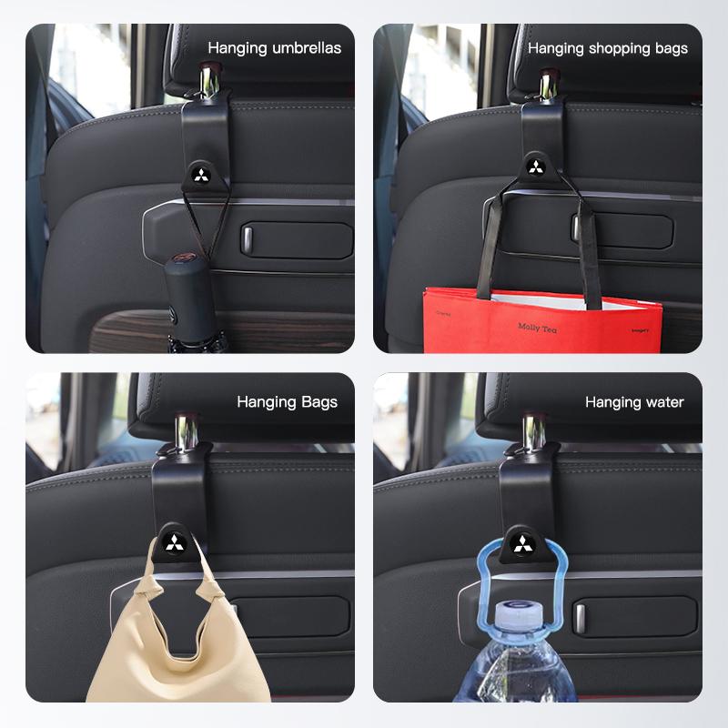 2Pcs Auto Seat Hook Storage Hanger Car Accessories For Mitsubishi EK Pajero Xpander Eclipse Cross ASX L200 Xforce Outlander Mira