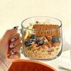 Large Transparent Glass Oatmeal Bowl & Tea Cup for Home Use - Microwave Safe