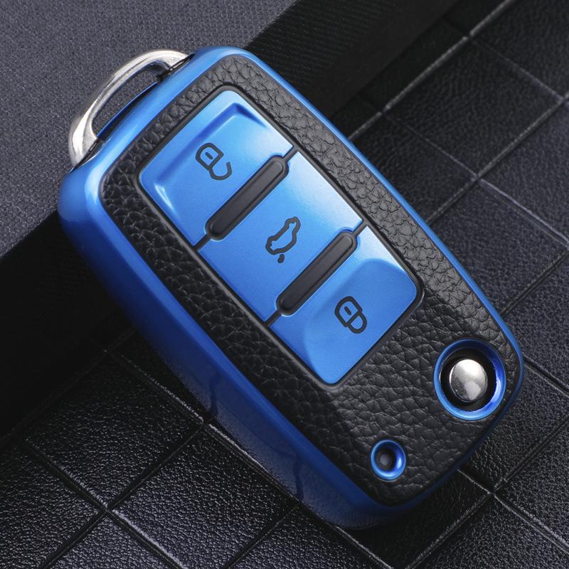 Volkswagen Car Key Case for Santana, Sagitar, Lavida, Tiguan, Bora, Polo, Golf, Tayron, T-Roc