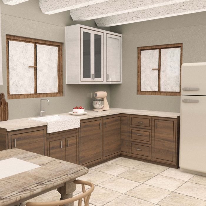 Pair of 60x90 Cm CELIA Khaki Curtains, by Soleil d'Ocre