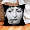 Polyester Girl Face Cushion Cover Beauty Pillow Case Home Cushion Cover Suitable For Office Sofa Car Suitable For All Seasons