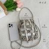 Lapimou Party Bag, Beaded, Pearl, Silver, Mini, Small Shoulder Bag for Women, Perfect for Weddings, Yukata, Coming-of-Age Ceremonies, and Hakama