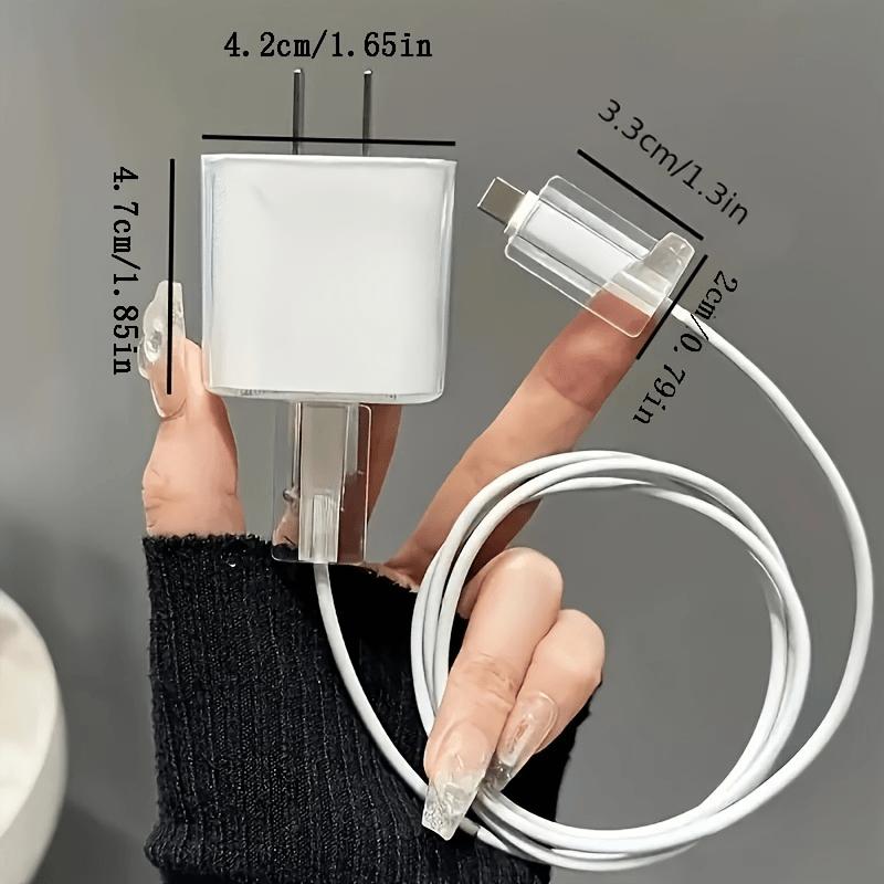 4pcs/set Butterfly Charging Cable Protective Case for Apple 20w/18w Charger Protective Case, Charging Head Anti-break Cable Tangle Protective Case