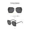 Women's Polarized Sunglasses for Driving, European and American Trendy Fashion Retro Large Frame Sunglasses, Black Frame UV400