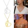 Lightweight Stainless Steel Necklace With Athletic Volleyball Pose And Heart Pendant Neck Chain For Women And Men