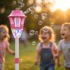 Outdoor Bubble Machine with Sound and Light Effects Standing Bubble Blower Includes 140ml Bubble Solution for Kids Entertainment and Parties