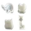 Elephant Candle Mold Animal Candle Silicone Moulds Handmade Frog Giraffe Mold for DIY Fondant Cake Candy Decorating Tool