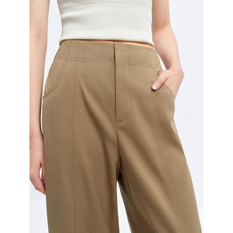 PEACEBIRD Women's High-Waist Relaxed Tapered Pants