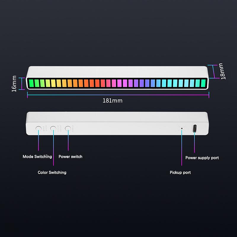 Rgb Voice Control Audio Voice Control Music Rhythm Lamp Led Atmosphere Light