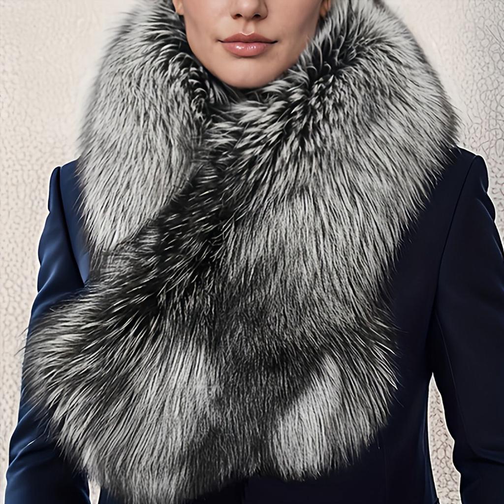 Men's and Women's Faux Fur Warm Winter Wide Neck Scarf - Runway New Arrival Stylish and Chic Women's Scarves