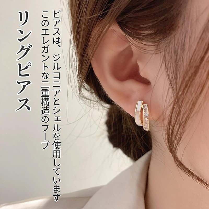 Coollooda earrings hoop earrings ladies ring earrings gold stud earrings simple accessories earrings binaural set earrings anniversary Popularity