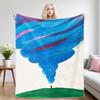 Color Wind Flannel Blanket Warm Soft Halloween Christmas Couch Warm Cozy Decorative Decor Gift for All Season