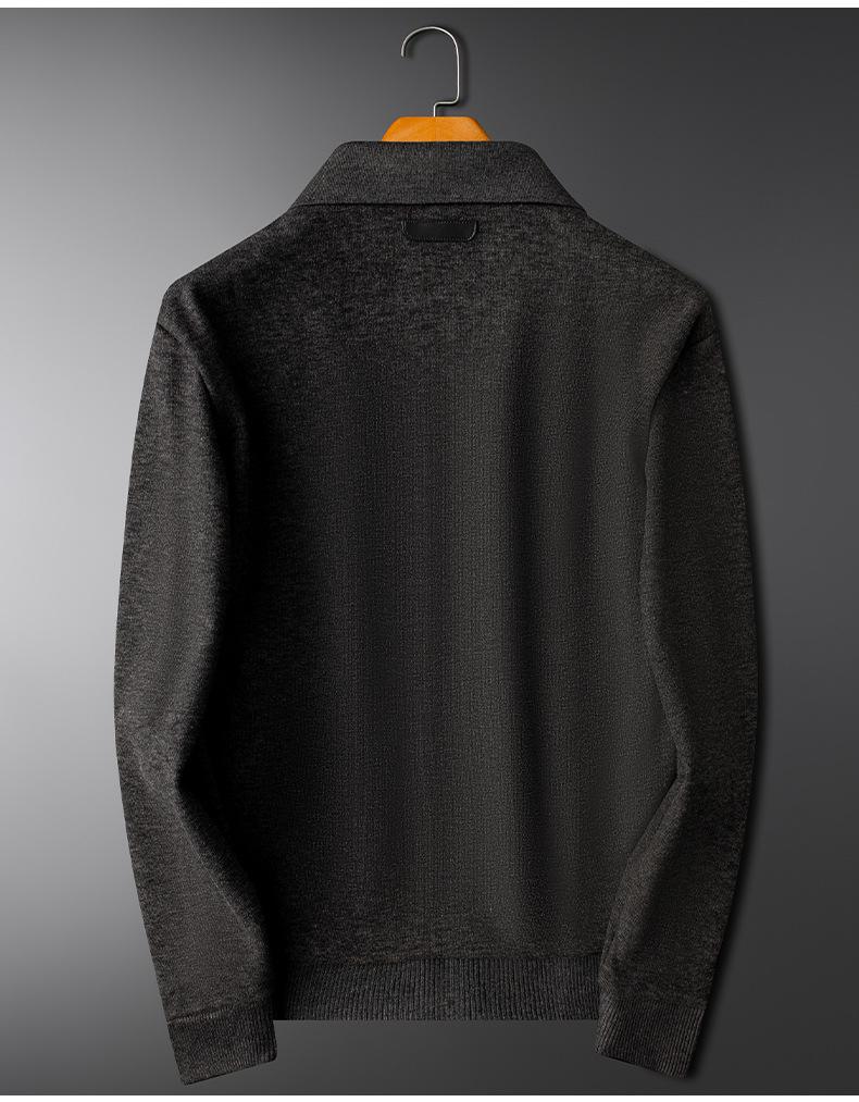Men's Luxury Wool Casual Jacket: Warm, Thick, Trendy Lapel, Long Sleeve, Hoodie for Autumn/Winter