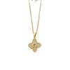 Gold-Plated Four-Leaf Clover Diamond Necklace - Women's Summer Elegant Light Luxury Fashion Trend