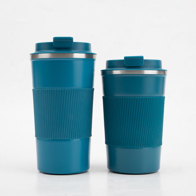 304 Stainless Steel Smart Coffee Mug with Silicone Sleeve - Insulated Travel Cup for Outdoor and Car Use