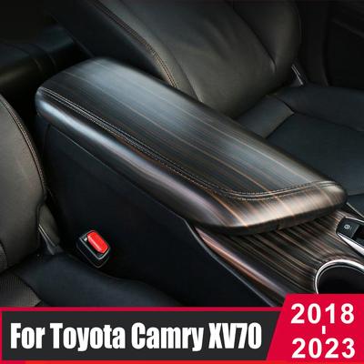 Car Styling ABS Center Console Armrest Box Protection Cover Trims For Toyota Camry 70 XV70 2018- 2022 2023