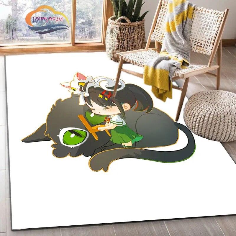 Latest Animated Suzume Anime Carpet 3D Printing Decorative Floor Mat for Children and Girls Living Room Bedroom Sofa Area Rug