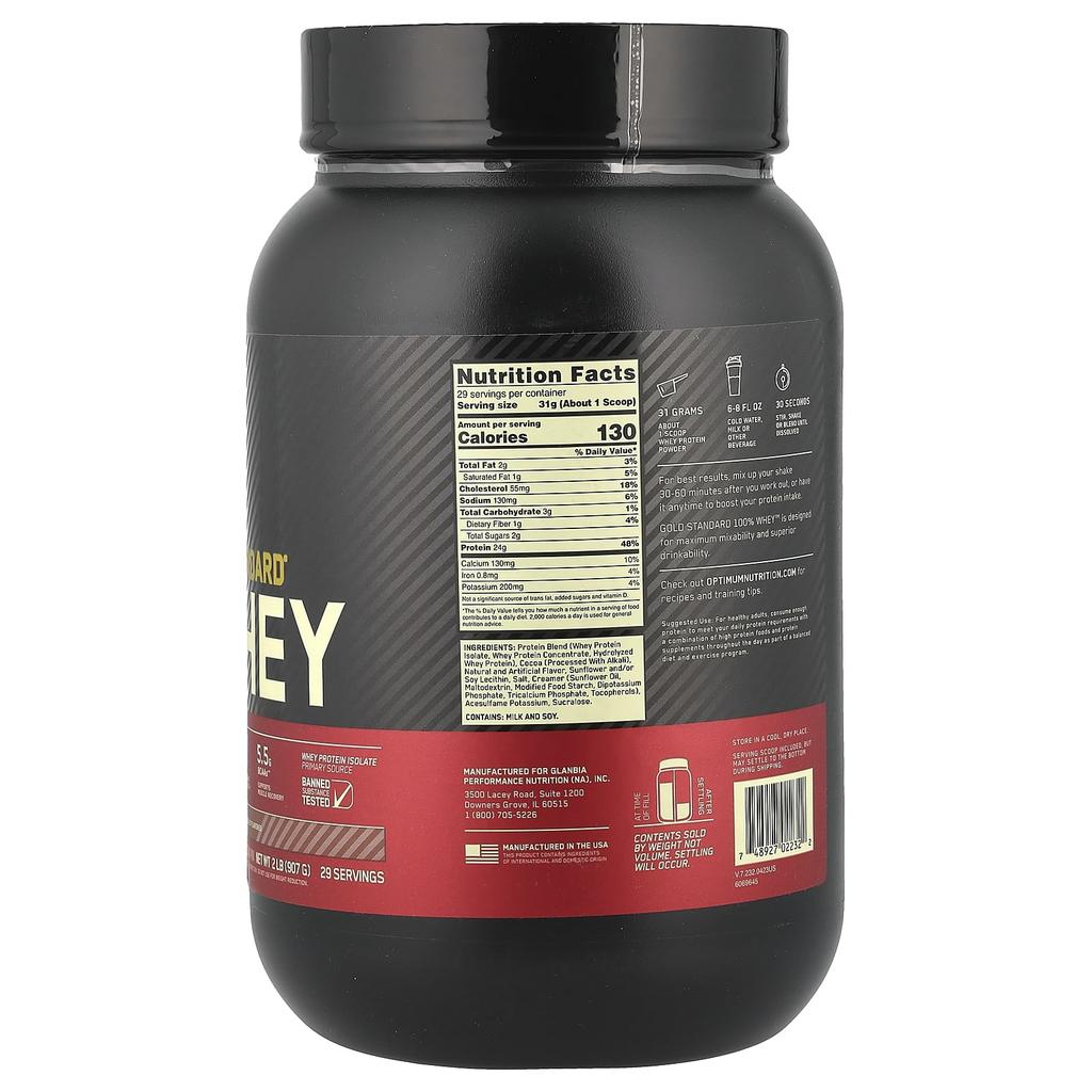 Gold Standard 100% Whey, Schoko-Malz, 907G(2 Pfund)