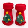 0-3T Winter Thick Infant Socks for Girls Boys Kids Christmas New Year's Socks Anti Slip Cotton Short Socks for Newborns