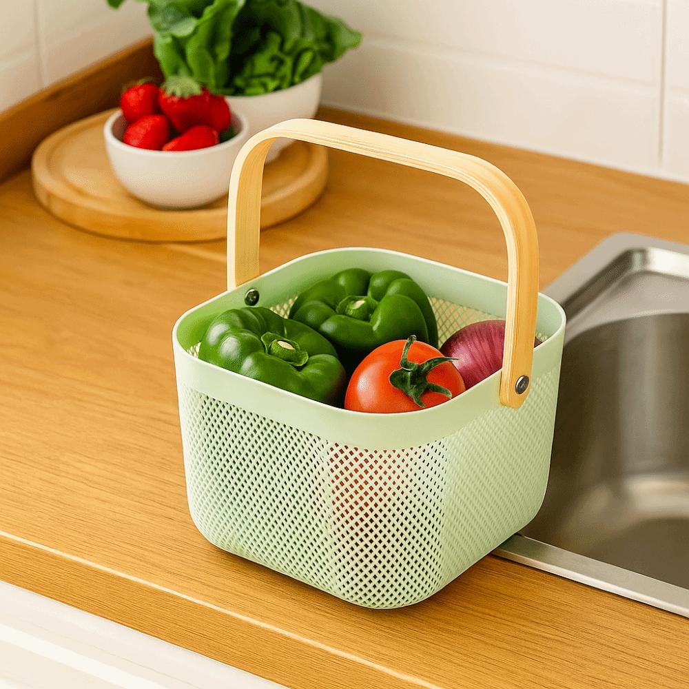 Large Capacity Home Storage Basket Plastic Towel Storage Basket  Kitchen