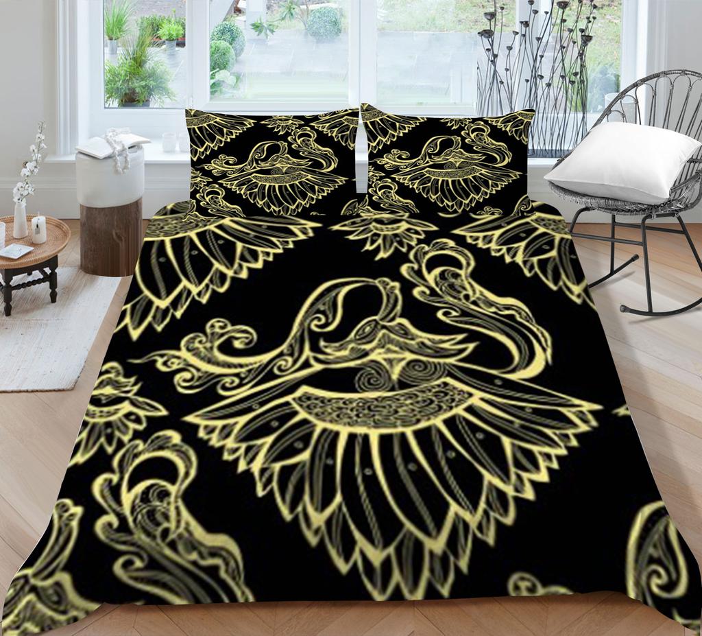 Bettwäschebezug 3D Hot Sale Böhmen 3-teilig Bettdeckenbezüge Heimtextilien Kissenbezug Bettwäsche Dekor Mikrofaser