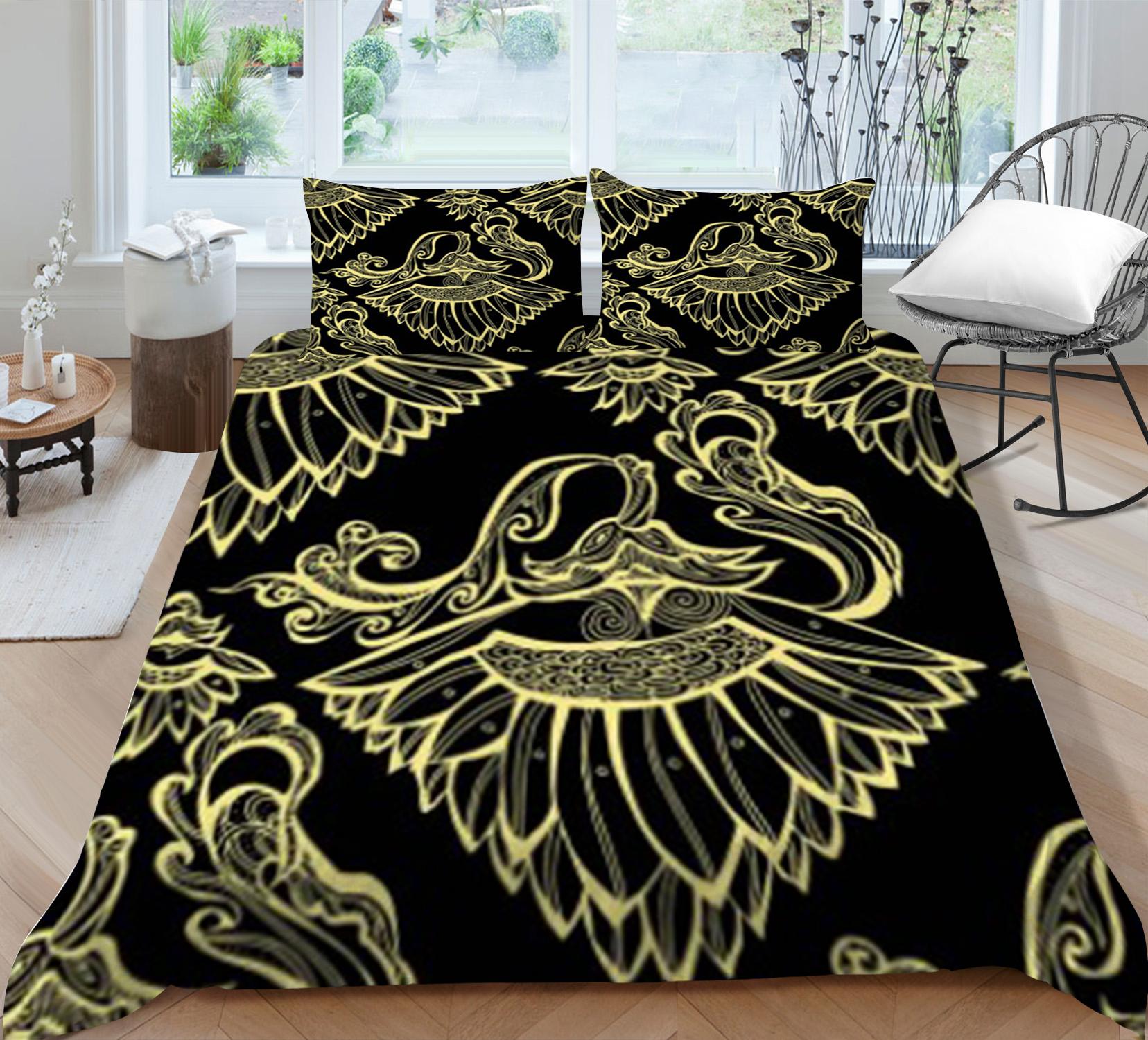 

Постельный комплект, 3D постельное белье, 2/3 шт., пододеяльники, домашнее постельное белье, покрывала для подростков, дышащий полиэстер, в богемном стиле EU Single 135x200cm