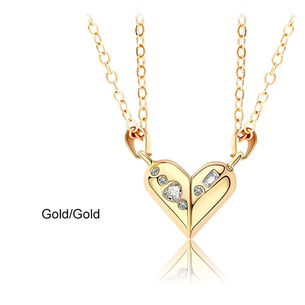 2 Τεμ./Σετ Μαγνήτης Έλκει Κολιέ Ζευγαριού Καρδιά Κρεμαστό Αλυσίδες Κλείδα Τσόκερ Για Αγάπη Δώρα Αγίου Βαλεντίνου Κοσμήματα