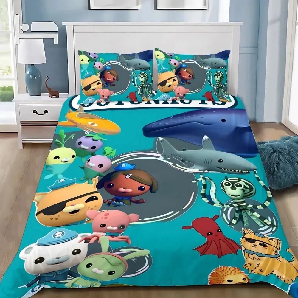 The Octonauts Barnacles 3D Printed Duvet Case Pillowcase Boy Girl Bedding Set Twin Full Queen King Size for Bedroom Decor