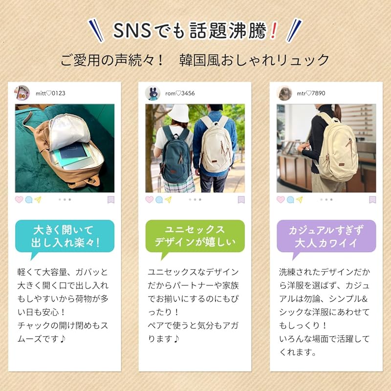 [mitt rom] unisex rucksack canvas A4 size large capacity lightweight Commuting to school trip ladies Men's Shoe Case With bonus] (white)