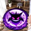 1PC Japanese Games P-Pokemon G-Gengar Print Round Carpet Rug for Living Room Bedroom Carpet Flannel Non-slip Rugs Gift Potdemiel