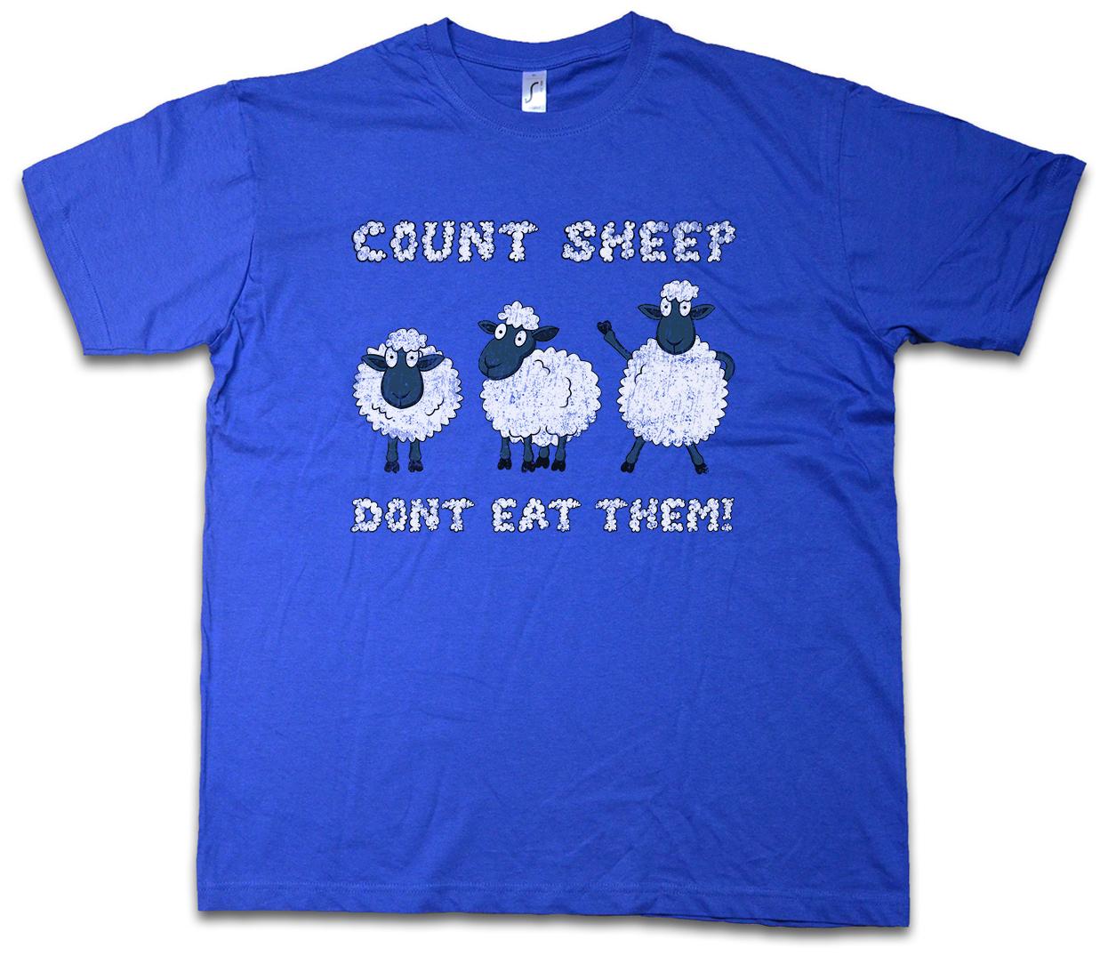 COUNT SHEEP T-SHIRT – Don t eat them Counting Sheeps Vegan Vegetarian Food L