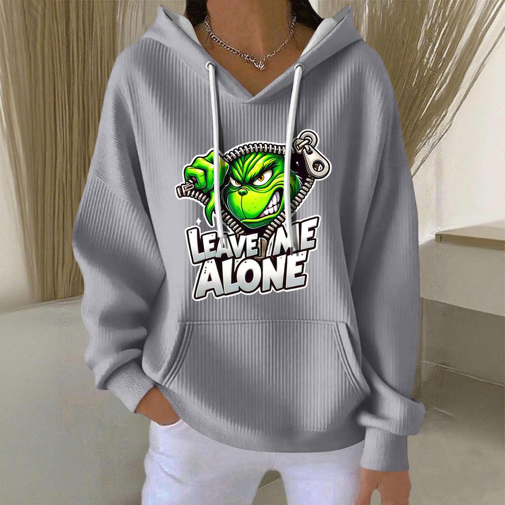 Women's Fashion Casual Christmas Angel Print Pullover Long-Sleeve Sweatshirt