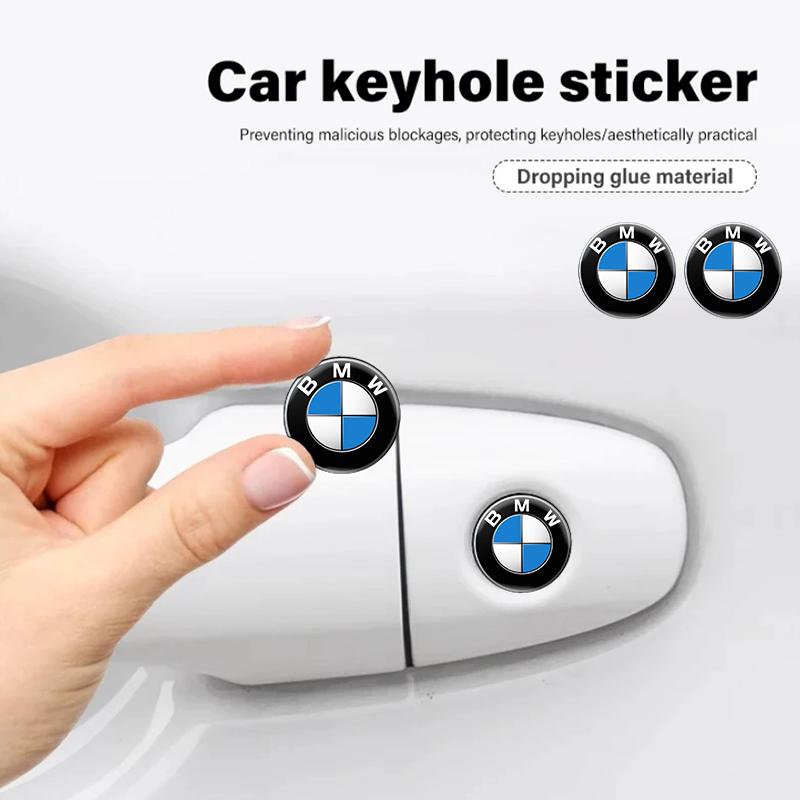 MZFK7 2/4pcs Car Door Lock Keyhole Protector Stickers For BMW M E46 E90 E60 F30 F10 E39 E36 F20 G30 G20 E87 E92 E91 E30