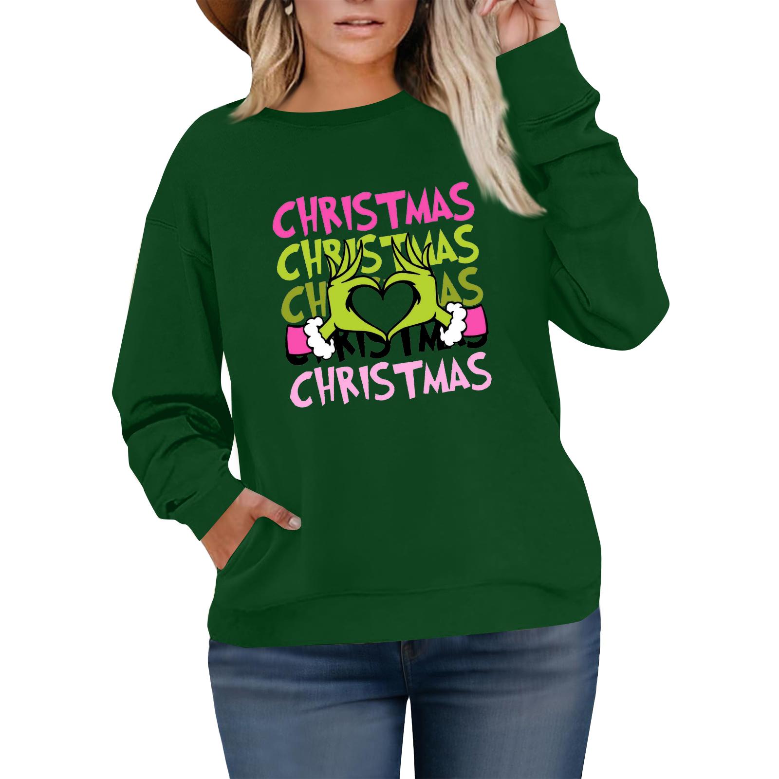 

Женский модный повседневный пуловер большого размера с длинным рукавом и принтом XXXL