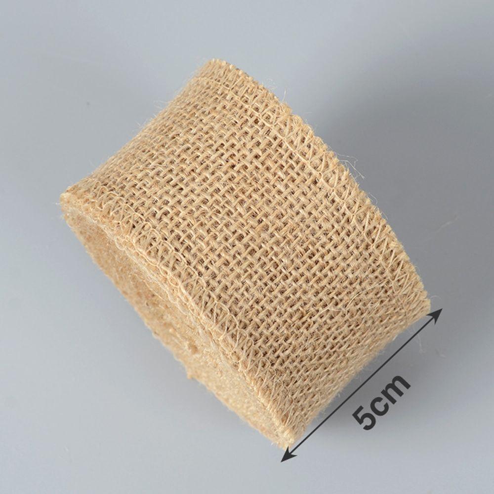 5 Meter/Rolle Material Party Basteln Hochzeit Dekorative Tasche Warrping Jute Sackleinenband Geschenkverpackung