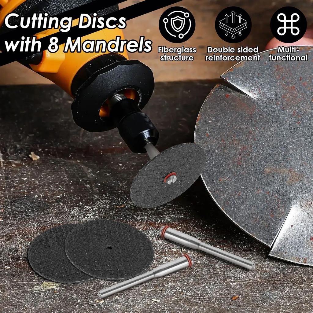 60PCS 32mm Mini Circular Saw Blade Set Sanding Grinding Wheel Cutting Disc for Dremel Accessories Metal Cutting Rotary Tools