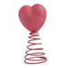 Christmas Tree Topper Romantic Heart Shaped Foam Plastic Treetop for Home Decor Wedding Anniversary Celebration