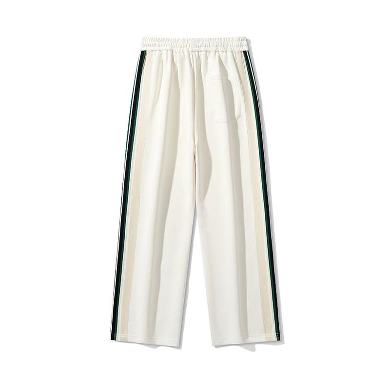 Gerade Freizeithose für Herren, Vielseitig für Frühling und Herbst, Gestreifte Sweatpants im Partnerlook