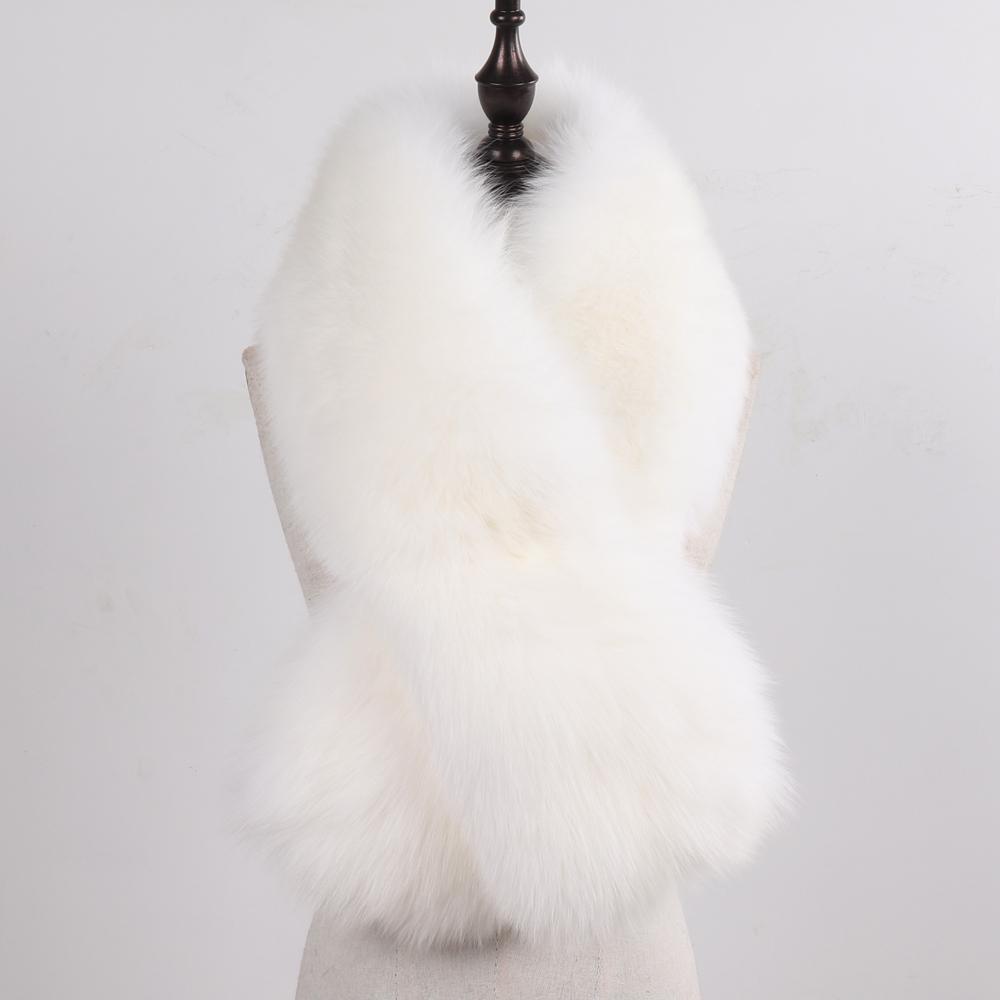 New Winter Lady Natural Luxury Real Fox Fur Scarf Shawl Full Pelt Warm Soft  Genuine Fox Fur Scarves Women Real Fur Muffler