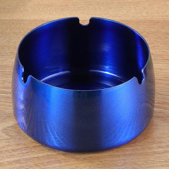 Stainless Steel Ashtray with 3 Slots Heat-resistant Heavy Duty Metal