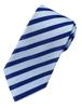 [Towergem] XL Men's Polyester Blue Striped Tie - Extra Long 160cm