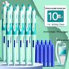 Erasable Heat-Sensitive Fountain Pen for Third-Graders, Ergonomic Design with Replaceable Crystal Blue Ink Cartridge